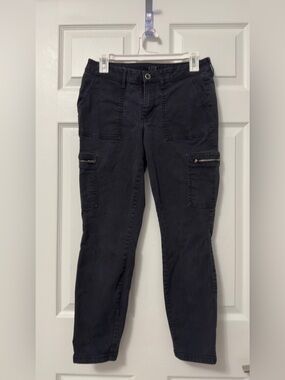 a.n.a Black Skinny Cargo Jeans with Zipper Pockets